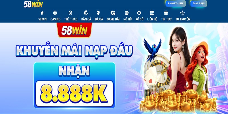 58Win là một trong những nhà cái cá cược trực tuyến uy tín